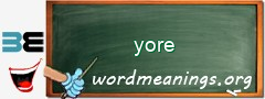 WordMeaning blackboard for yore